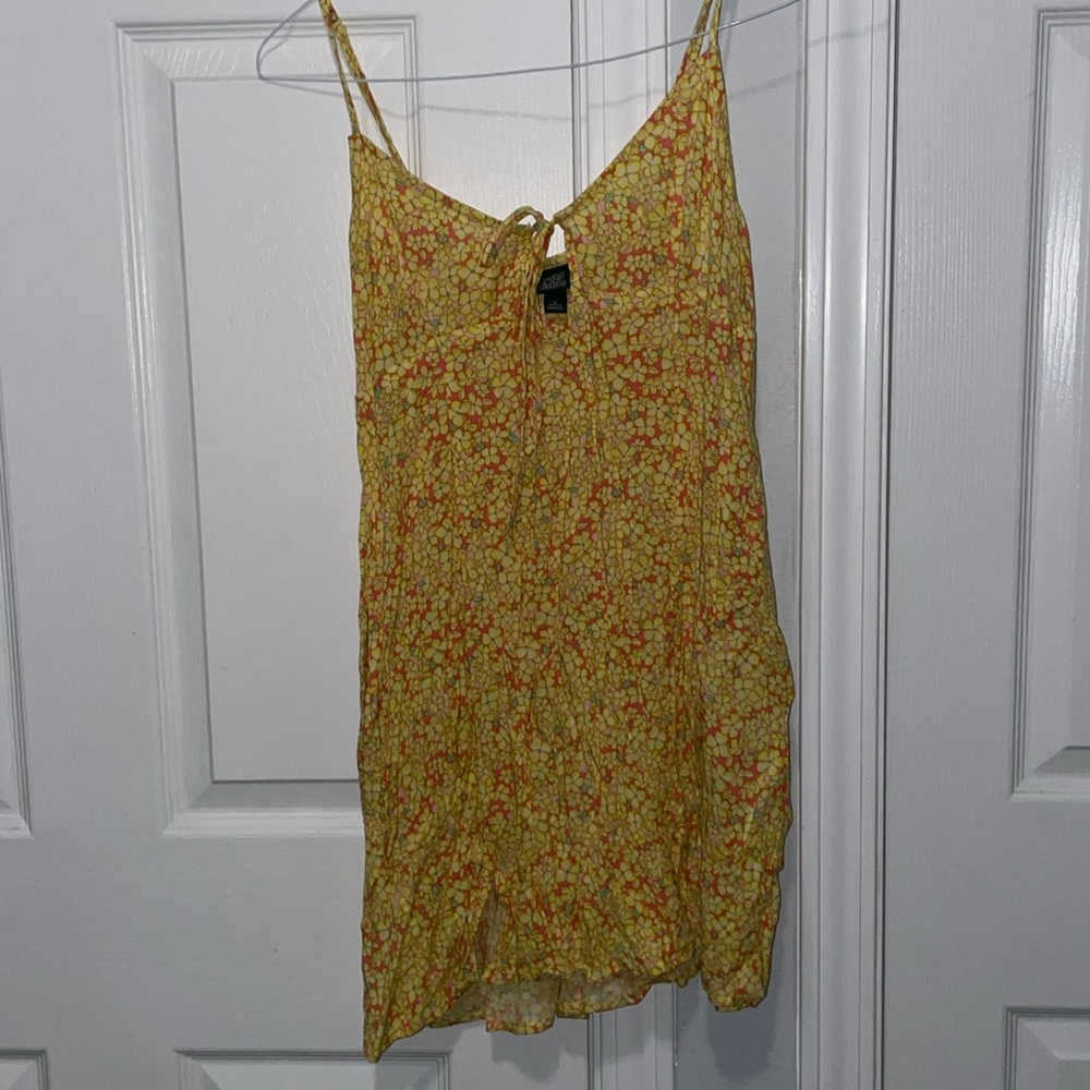 Yellow mini dress